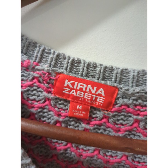 Kirna Zabete x Target Gray Pink 3/4 Sleeve Sweater - Picture 2 of 3